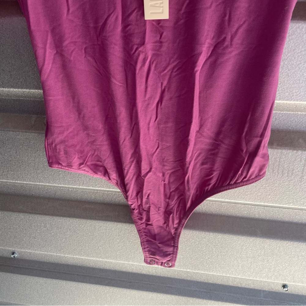 Lapointe NWT LIGHTWEIGHT JERSEY CREWNECK BODYSUIT IN ORCHID - Picture 2 of 6
